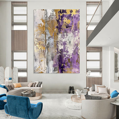 Galactic Ripples: Super - Sized - Format Hand - Painted Custom Abstract Work for Bedroom and Hotel DTP134