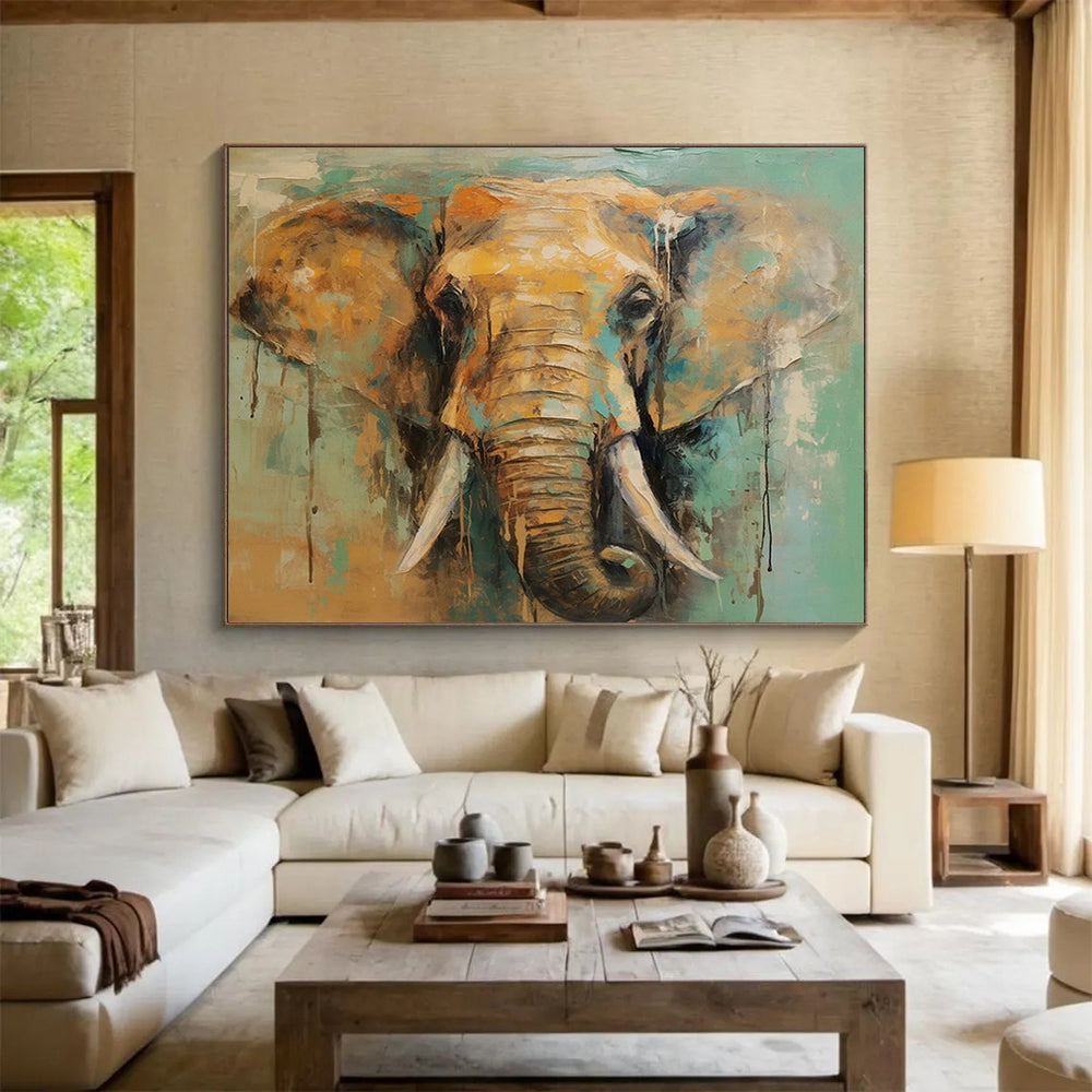 Colorful Elephant Portrait - Vibrant Safari Charm DLZ083