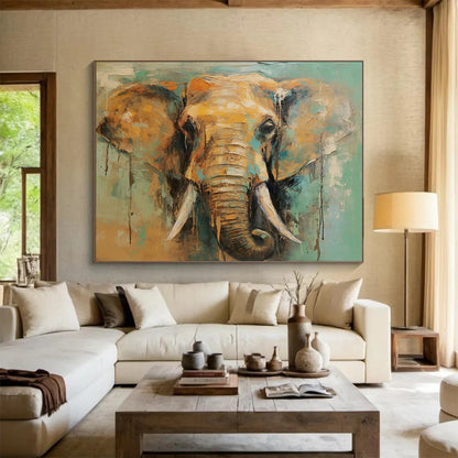 Colorful Elephant Portrait - Vibrant Safari Charm DLZ083