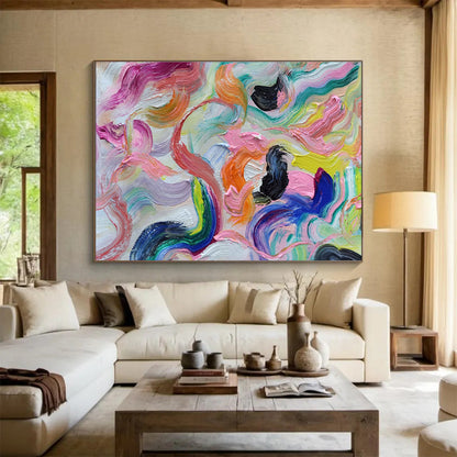“Vivid Vortex” Grand Abstract Art for Bar & Living Room DKH292