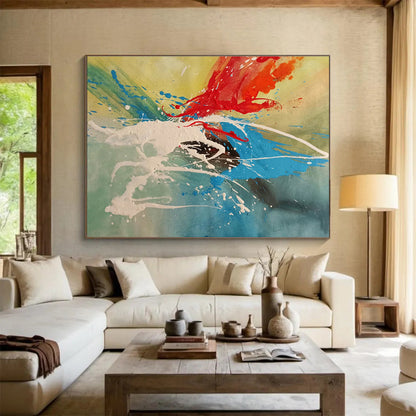 Exquisite Original Massive Textured Hand - Painted Abstract Wall Art for Enhanced Aesthetics DKH843