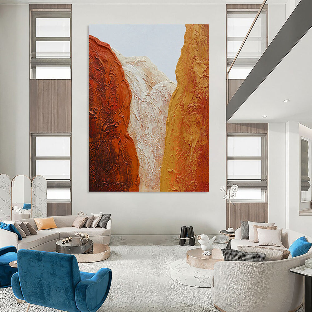 Large - Scale Hand - Painted Textured Abstract for Library & Reading Nook DKH1210