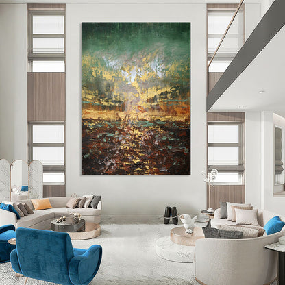 Large-Scale Custom Hand-Painted Abstract Art for Bedroom & Hotel LargeART1942