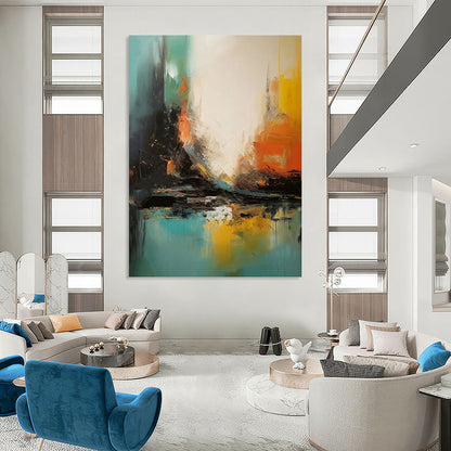 Alluring Textured Abstract Wall Art for Hallway & Entryway DKH0928
