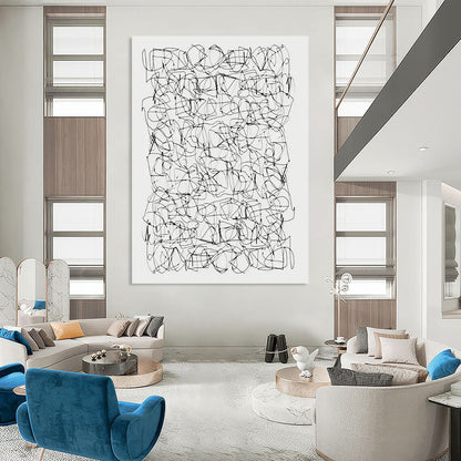 arge-Scale Hand-Painted Abstract Canvas for Entryway & Living Room LargeART2315
