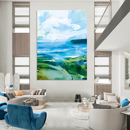 Large Custom Hand-Painted Abstract Paintings: Textures for Creativity DTP183