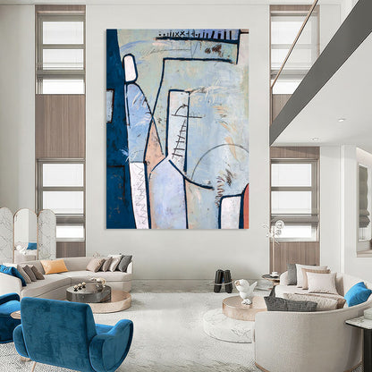 Alluring Huge-Scale Hand-Painted Abstract Art: Elevate Your Office & Living Room LargeART2393