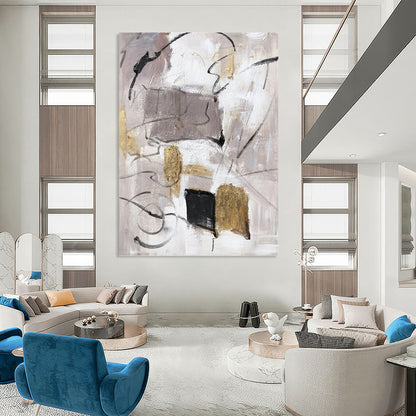 Enchanting Hand - Painted Textured Abstract for Dining Room & Hotel DKH1285