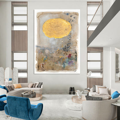 Oversized Hand-Painted Abstract Mural for Office & Entryway LargeART1814