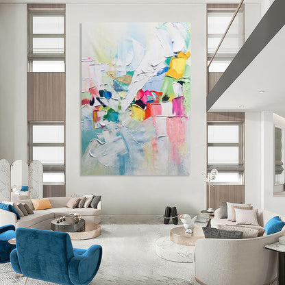 Large Custom Abstract Paintings: Handmade Textures for Bedroom & Office DTP274