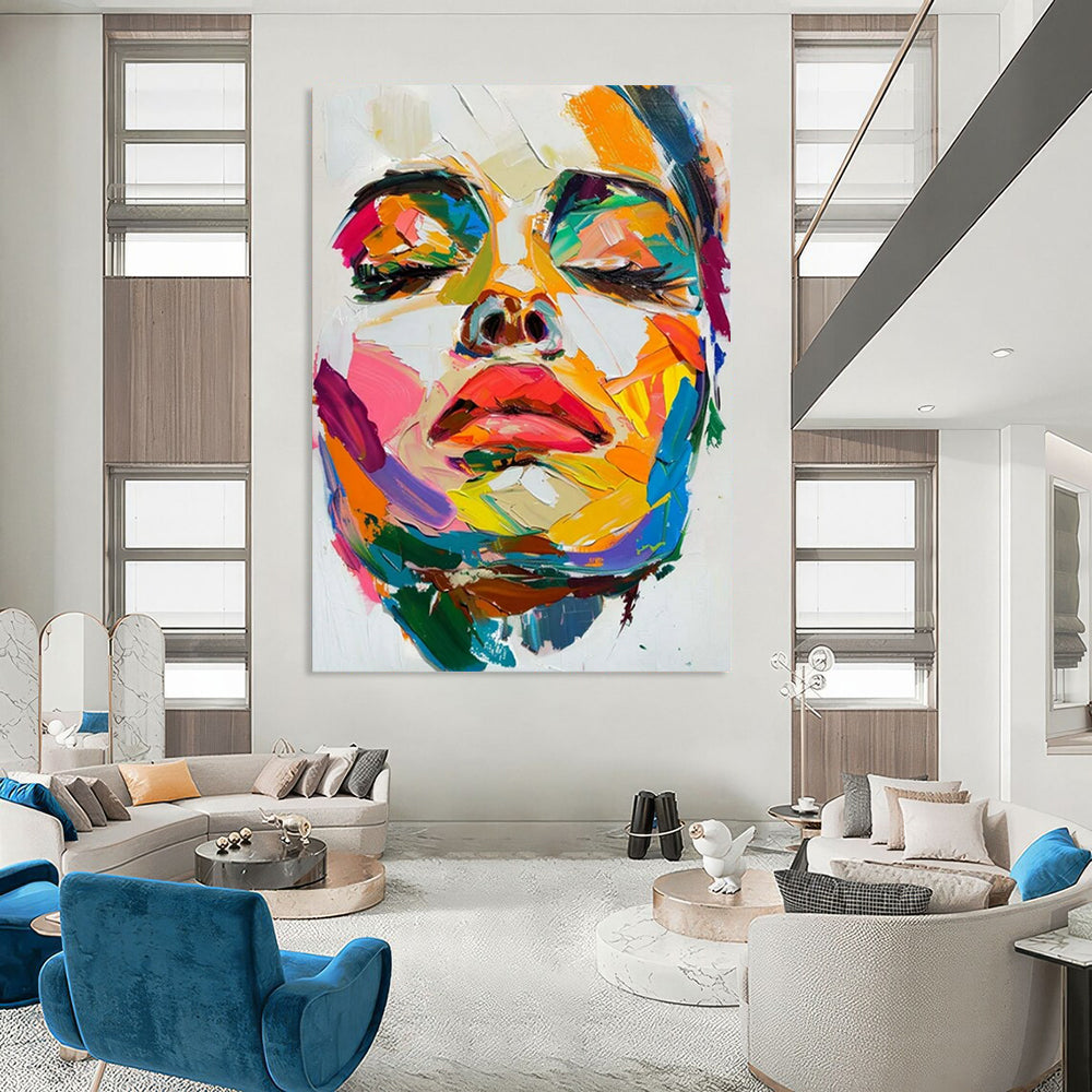 Monumental-Sized Hand-Painted Abstract Art for Bedroom & Relaxation Alcove LargeART2244