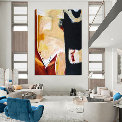 Breathtaking Custom - Crafted Textured Canvas Abstract for Hotel Lobby & Bedroom DKH1090