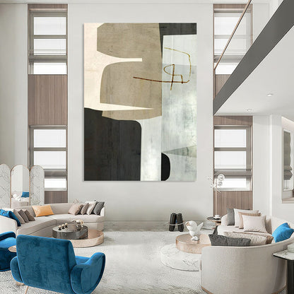 Large-Format Hand-Painted Abstract Canvases for Living Room & Office LargeART2319