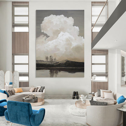 Large - Format Hand - Painted Textured Custom Abstract Work, for Decorating Bedroom and Dining Room DKH1439