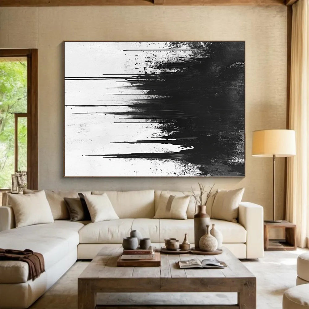 Black Dripping Paint "Gothic Drip" Painting On Canvas HB302