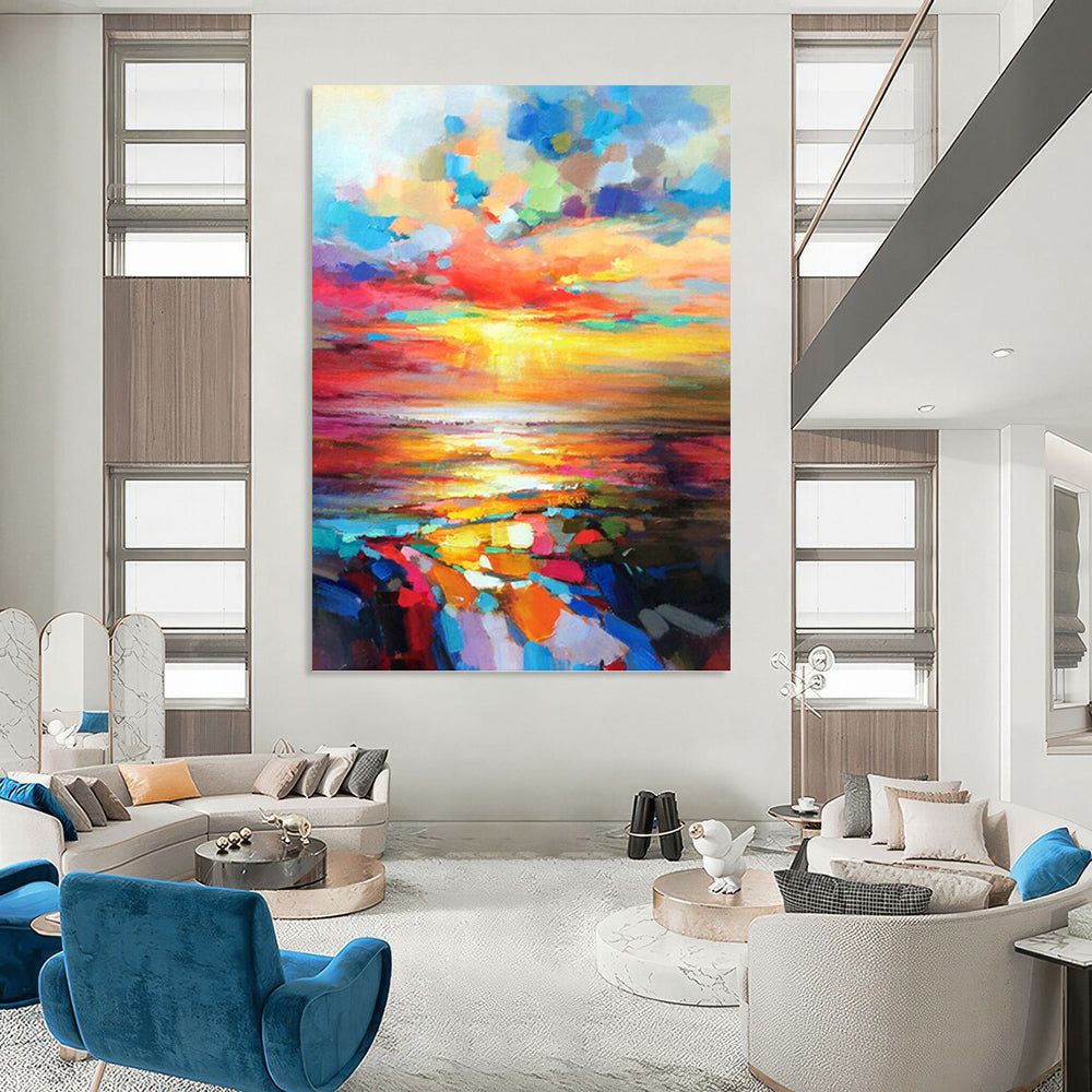 Stunning Custom - Crafted Textured Canvas Abstract for Living Room & Dining Room DKH1064