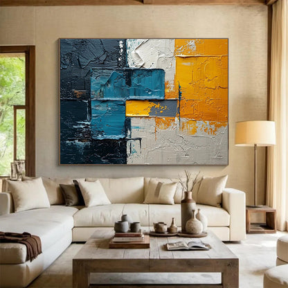“Artistic Harmonies” Large - Format Abstract Mural for Bedroom & Dining Room DKH276