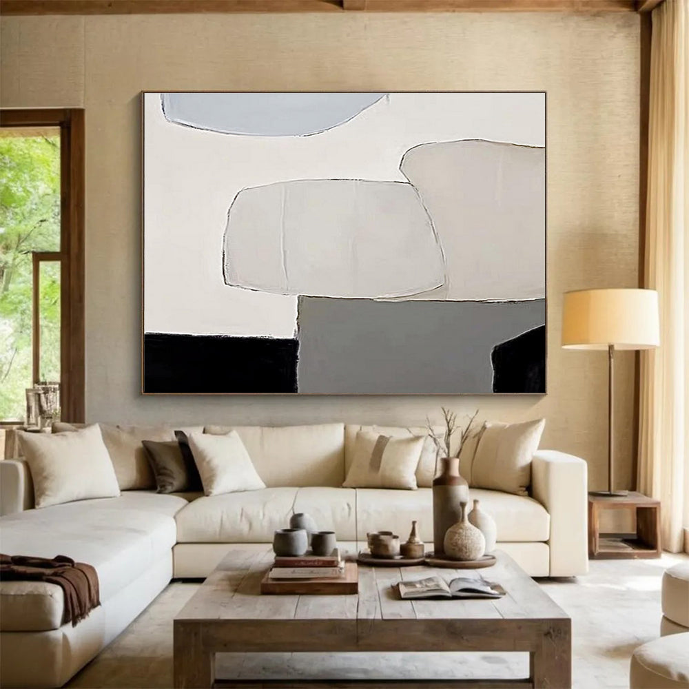 Extraordinary Hand - Painted Textured Abstract Art for Living Room & Bar DKH597