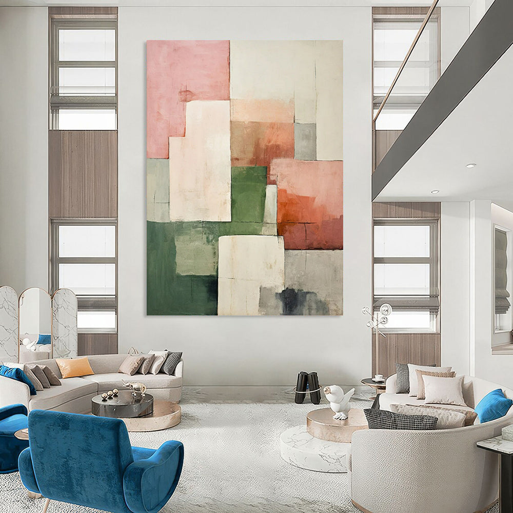 Large-Sized Hand-Painted Abstract Masterpiece for Living Room & Bar LargeART2279