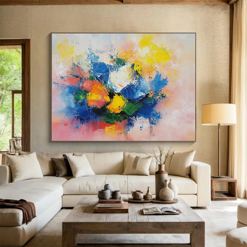 “Abstract Color Burst” - Multicolor, Abstract Color Burst, Modern Art HB1144