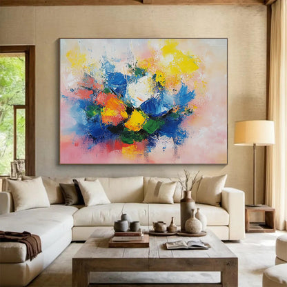 “Abstract Color Burst” - Multicolor, Abstract Color Burst, Modern Art HB1144