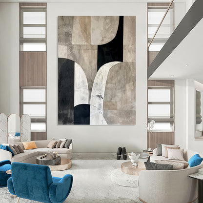 Refined Hand - Painted Textured Abstract for Hotel & Dining Room DKH1320