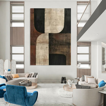 Huge Hand-Painted Abstract Canvases for Dining Room & Hallway LargeART2357