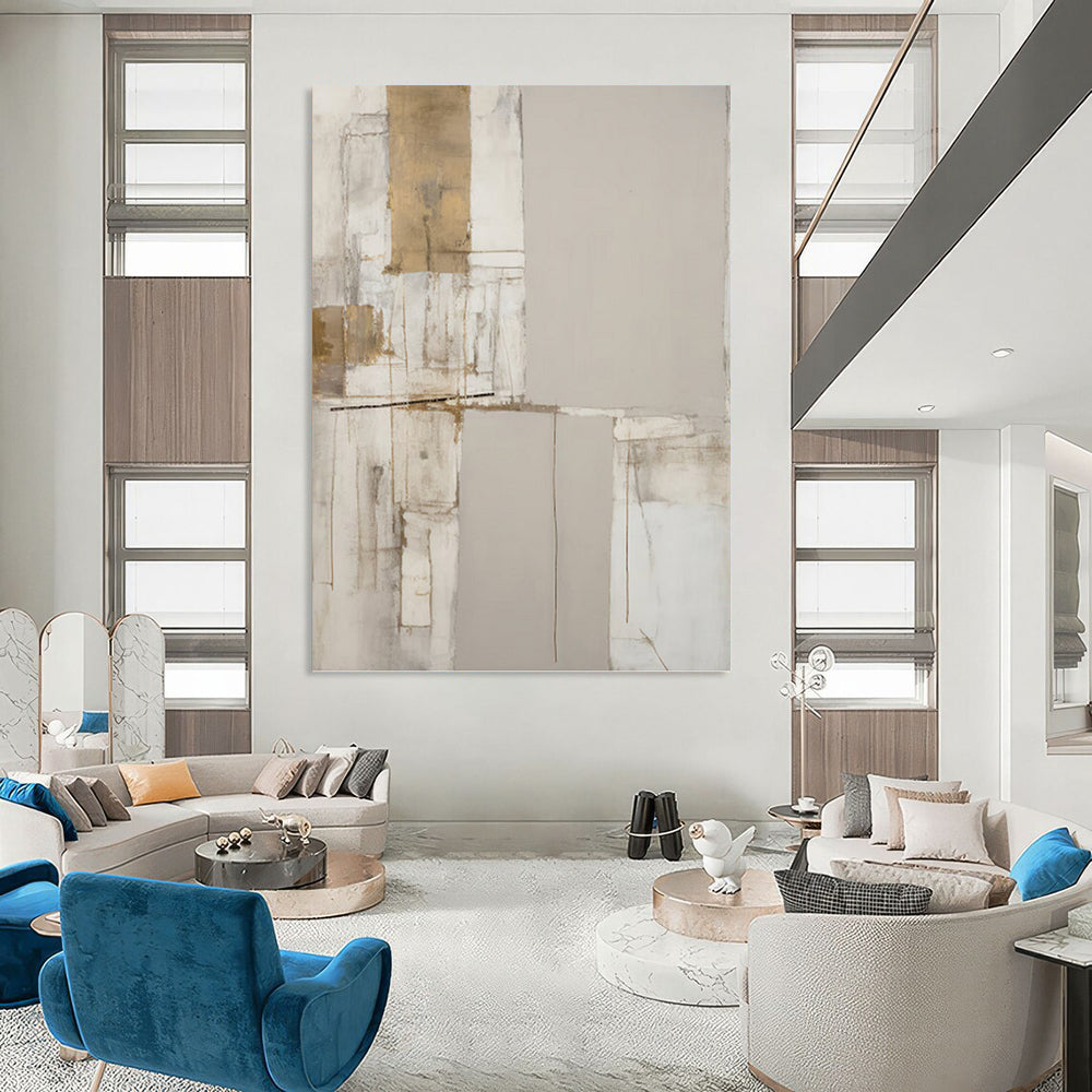 Enticing Hand - Painted Textured Abstract for Hallway & Bedroom DKH1318
