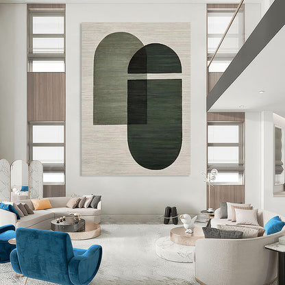 Expertly Designed Hand - Painted Textured Canvas Mural for Office & Entryway DKH1131