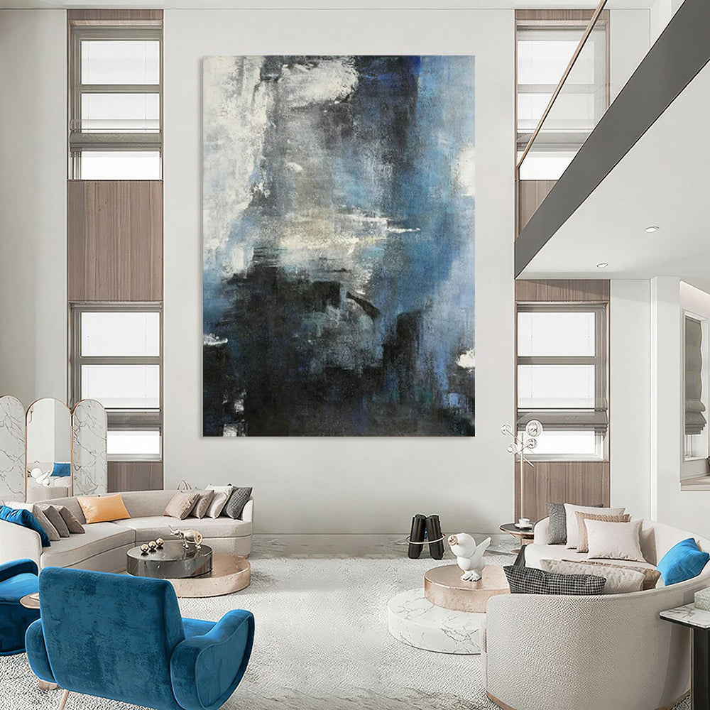 Huge-Scale Hand-Painted Abstract Art for Office & Entryway LargeART2335