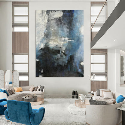 Huge-Scale Hand-Painted Abstract Art for Office & Entryway LargeART2335