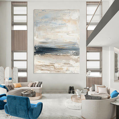 Big-Size Handmade Abstract Artworks: Textured Wonders for Living Room & Office DTP298