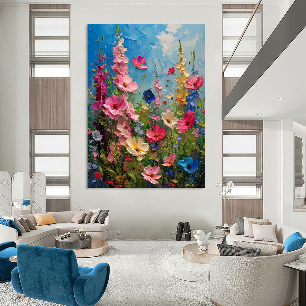 Extended - Reach Vertical Hand - Painted Textured Custom Abstract Epic for Office and Bar DKH1594
