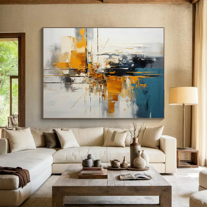 Resplendent Grand - Sized Abstract Painting for Entryway & Hotel LargeART1753