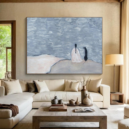 Colossal Abstract Wall Painting for Entryway & Bedroom DKH423