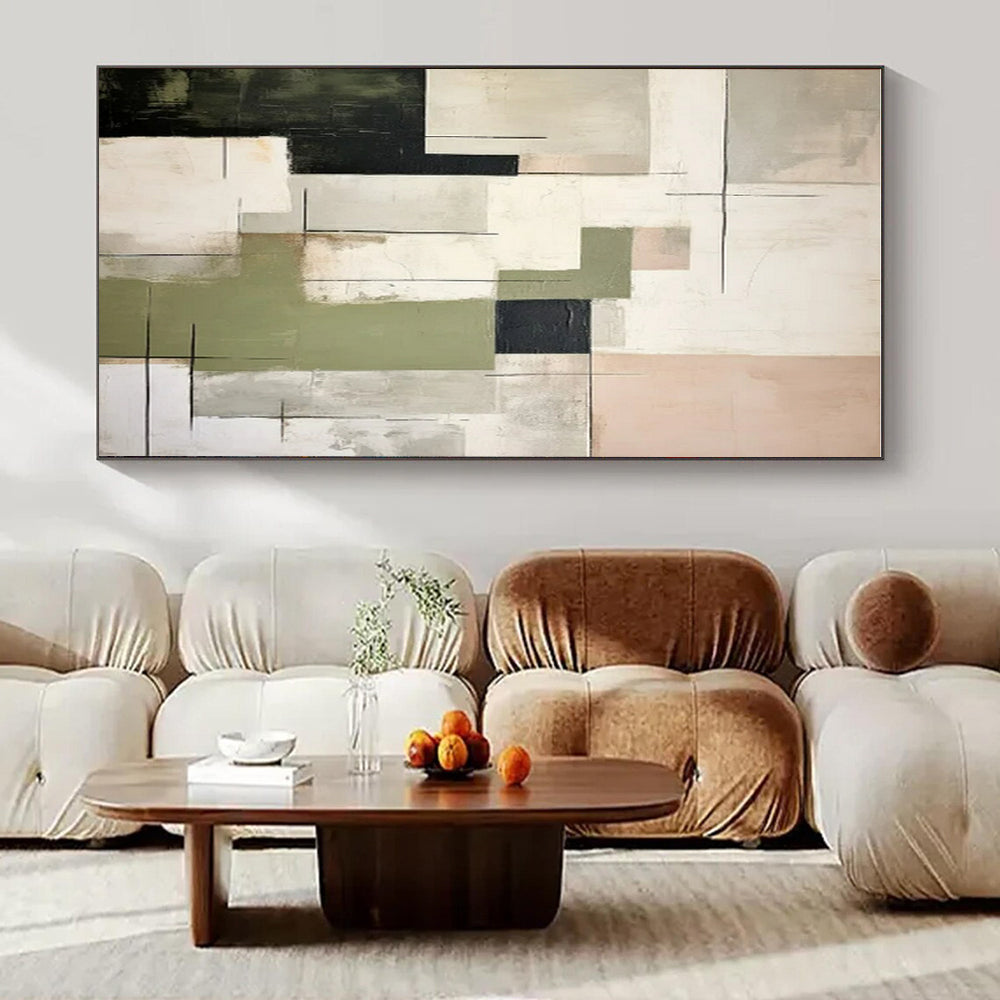 Custom Hand-Painted Abstract Painting for Office & Hotel Outdoor Patios LargeART1445