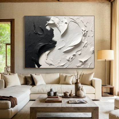 Peaceful Large - Format Abstract Painting for Entryway & Bedroom LargeART1729