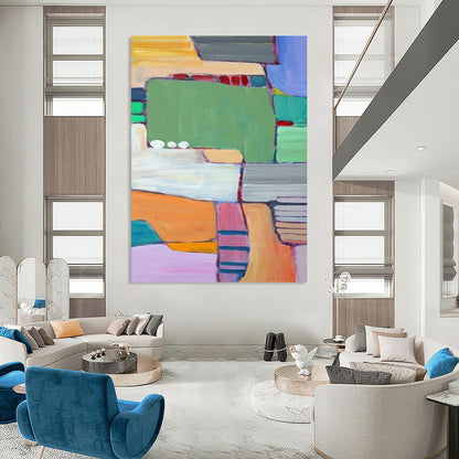 Large Custom Abstract Artworks: Handmade Textures for Bedroom & Office DTP262