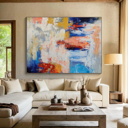 Mysterious & Mesmerizing Hand - Painted Textured Abstract Mural for Entryway & Dining Room DKH646