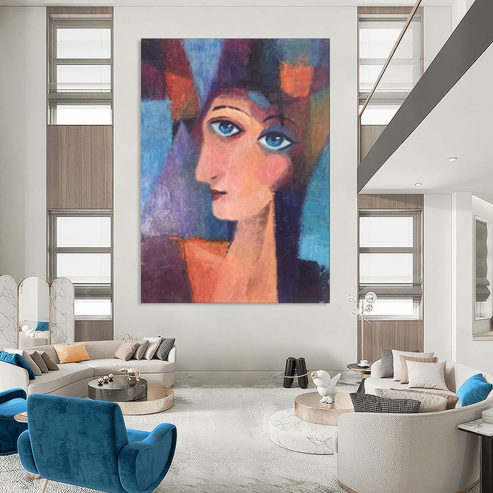 Dreamy & Soft Hand-Painted Custom Abstract Painting for Dining Room & Hotel LargeART1997