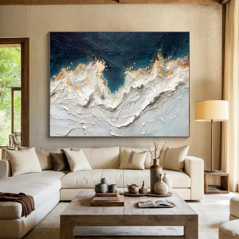Plush Abstract Mural for Entryway & Hotel Lobby LargeART1749
