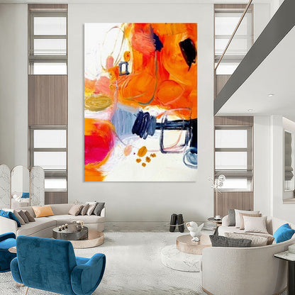 Custom Handmade Abstract Paintings: Big Sizes, Textured Details for Dining Room & Entryway DTP272