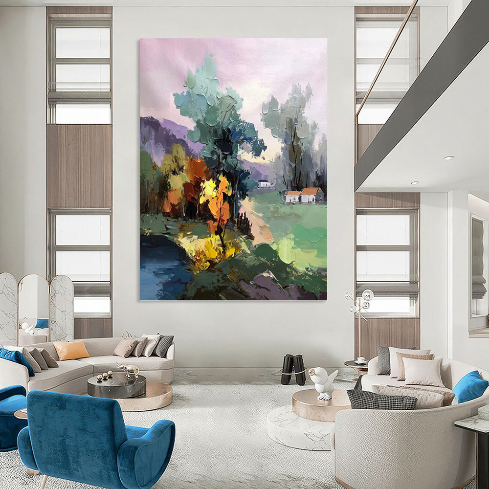 Alluring Hand - Painted Textured Abstract for Hallway & Bedroom DKH1289