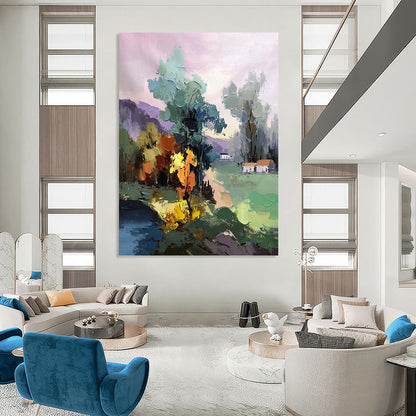 Alluring Hand - Painted Textured Abstract for Hallway & Bedroom DKH1289