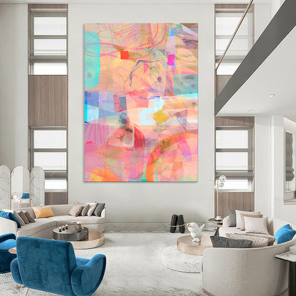 Hand-Painted Bespoke Abstract Canvas for Bar & Hotel LargeART1861