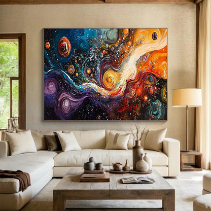 Giant Original Textured Hand - Crafted Abstract Painting for Transformed Environments DKH815