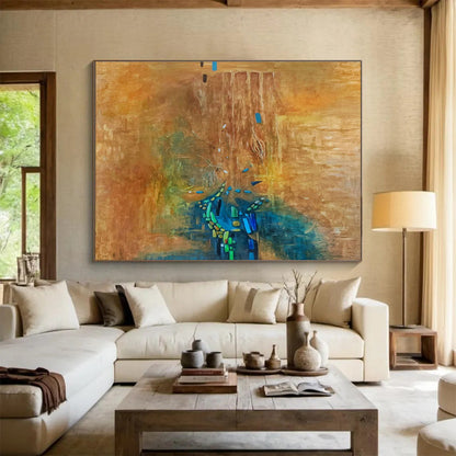 Large - Sized Abstract Mural for Bedroom & Dining Room DKH388