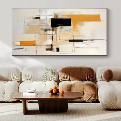 Hand-Painted Custom Abstract Canvas for Bedroom & Living Room LargeART1461