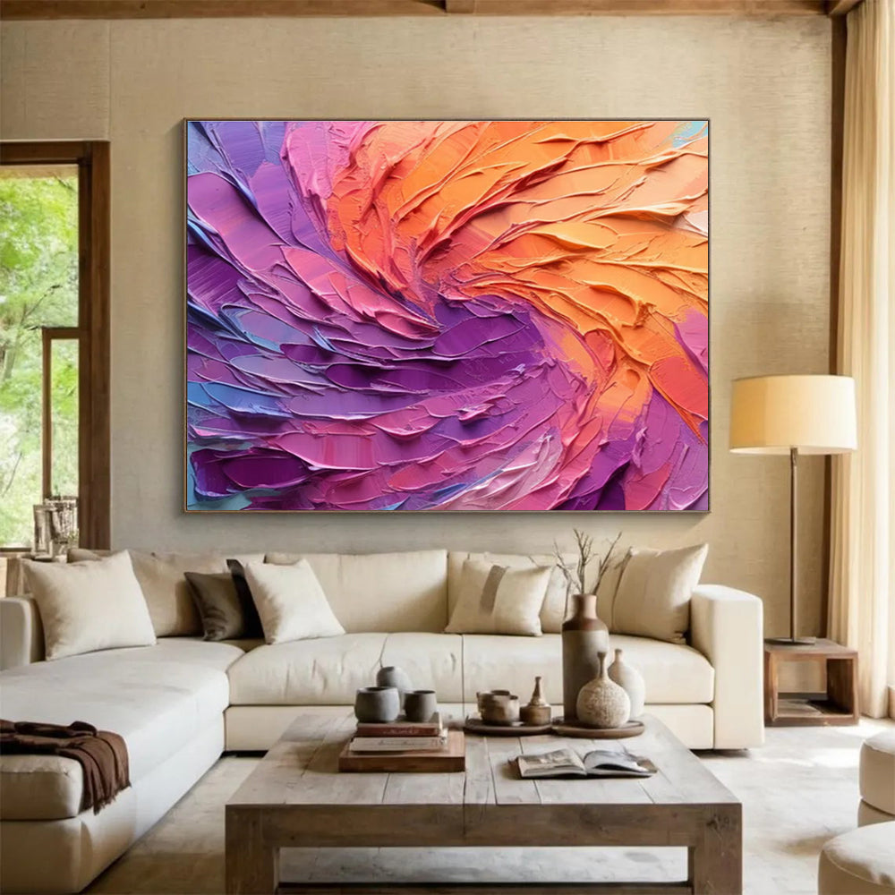 Breathtaking Original Enormous Textured Hand - Rendered Abstract Wall Art for Dramatic Ambiance DKH820