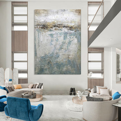 Dynamic & Expressive Hand-Painted Custom Abstract Painting for Bar & Entryway LargeART1972